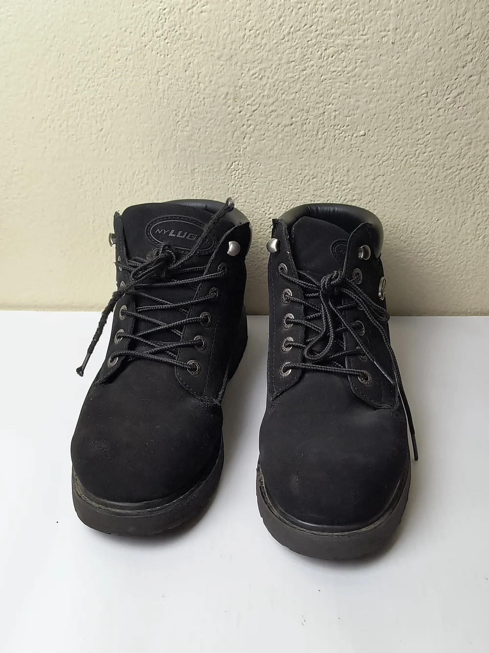 Lugz Black Men's Work Boots - Lace-Up